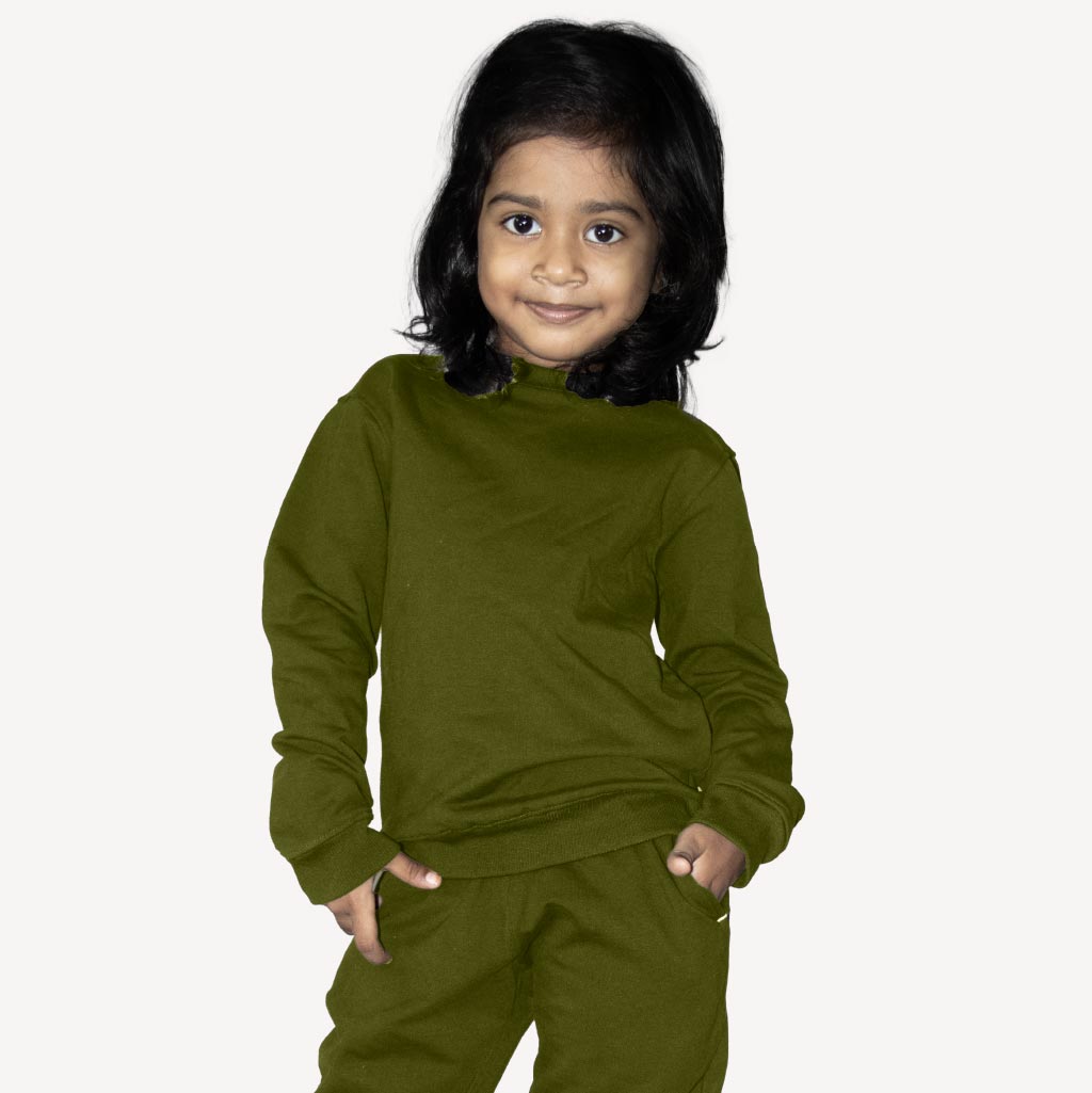 Olive Green long Sleeve Sweat shirt